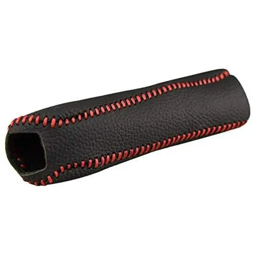 Civic Black Car Handbrake Cover Genuine Leather Dedicated Side Brake Protective Cover Lever Protective Cover for 2006 2007 2008 2009 2010 2011 Civic Accessories (Red Stitch) Civic Black Car Handbrake Cover Genuine Leather Dedicated Side Brake Protective Cover Lever Protective Cover for 2006 2007 2008 2009 2010 2011 Civic Accessories (Red Stitch)