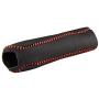 Civic Black Car Handbrake Cover Genuine Leather Dedicated Side Brake Protective Cover Lever Protective Cover for 2006 2007 2008 2009 2010 2011 Civic Accessories (Red Stitch)