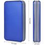 alavisxf xx CD Holder, 72 Capacity CD/DVD Case Holder Portable Wallet Storage Organizer Hard Plastic Protective Storage Holder for Car Travel(72 Capacity, Blue 72)