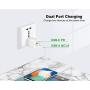 USB C Fast Charger, Hadisala 20W Dual-Port PD USB C/QC 3.0 Wall Charger, Foldable Plug Portable Travel Power Adapter Compatible with iPhone 12/Mini/Pro Max, iPad Pro, AirPods Pro, Galaxy and More