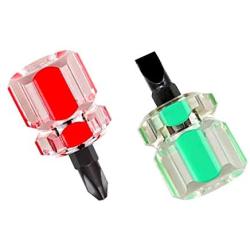 Buspoll Sewing machine screwdriver Mini ultra short screwdriver performance tool, one flat head and one Phillips (2 pieces)