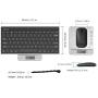 Arteck Bluetooth Keyboard and Mouse Combo Ultra Compact Slim Stainless Full Size Keyboard and Ergonomic Mice for Computer/Desktop/PC/Laptop/Surface and Windows 10/8/7 Built in Rechargeable Battery