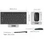 Arteck Bluetooth Keyboard and Mouse Combo Ultra Compact Slim Stainless Full Size Keyboard and Ergonomic Mice for Computer/Desktop/PC/Laptop/Surface and Windows 10/8/7 Built in Rechargeable Battery