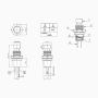 CenryKay 24PCS 1A 250V AC 2 Pins SPS-110 Momentary Mini Push Button Switch Normal Open Button Switch Copper Foot 7MM with Pre-soldered Wires (Push Button Switch Wires)