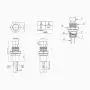CenryKay 24PCS 1A 250V AC 2 Pins SPS-110 Momentary Mini Push Button Switch Normal Open Button Switch Copper Foot 7MM with Pre-soldered Wires (Push Button Switch Wires)