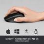 Logitech M330 Silent Plus Wireless Mouse – Enjoy Same Click Feel with 90% Less Click Noise, 2 Year Battery Life, Ergonomic Right-Hand Shape for Computers and Laptops, USB Unifying Receiver, Black