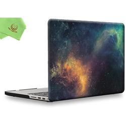 UESWILL Galaxy Pattern Hard Shell Case Compatible with MacBook Pro 13 inch with Retina Display No CD-ROM (Model A1502/A1425, Early 2015/2014/2013/Late 2012), Nebula/Green