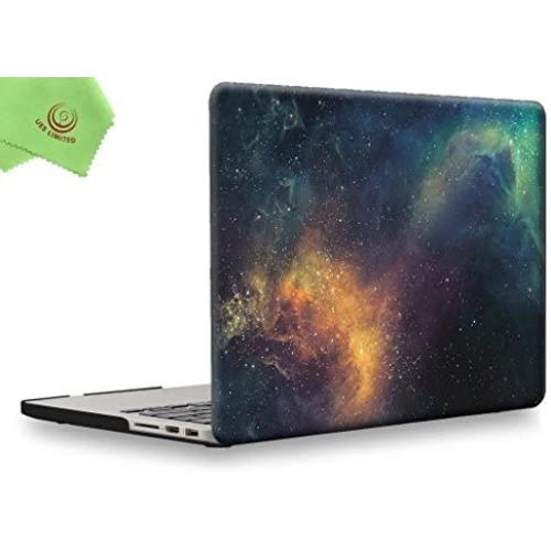UESWILL Galaxy Pattern Hard Shell Case Compatible with MacBook Pro 13 inch with Retina Display No CD-ROM (Model A1502/A1425, Early 2015/2014/2013/Late 2012), Nebula/Green