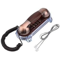 Socobeta Telephone Antique Retro Wall Mounted Telephone Corded Phone Landline Fashion Telephone for Home Hotel(Red Bronze)