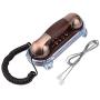 Socobeta Telephone Antique Retro Wall Mounted Telephone Corded Phone Landline Fashion Telephone for Home Hotel(Red Bronze)