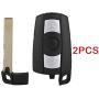 SCITOO Keyless Entry Remote Key Fob Replacement for 1 X 3 Button Uncut Car Key for BMW X5 2007-2013 for BMW X6 2008-2013 for BMW Z4 2009-2013 2pcs FCC K02018-D 315MHz