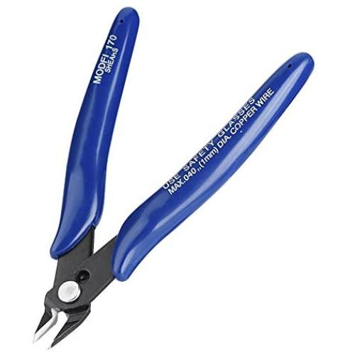 Goshyda Wire Cutter, Diagonal Pliers Side Nippers Cable Cutting Snips Shears Tool with Anti-Slip Rubber Handle for 3D Printer, Electronic Foot Trimming Plastic Products, etc