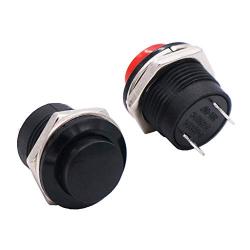 Twidec/12Pcs SPST AC250V/3A AC125V/6A Mini Off(ON) NO Momentary Push Button Switch 5 Colour R13-507-5C-12PCS