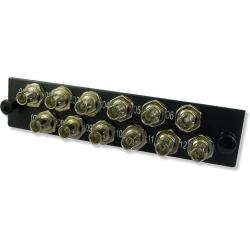 Lynn Electronics 12 Fiber ST Singlemode Adapter Strip, 12 Simplex ST Ports, LGX Footprint