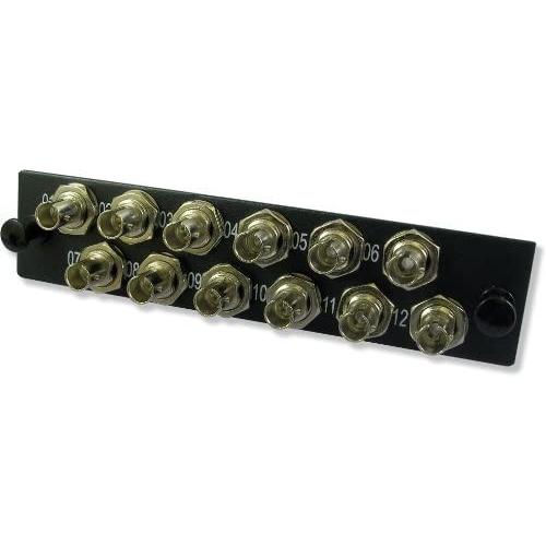 Lynn Electronics 12 Fiber ST Singlemode Adapter Strip, 12 Simplex ST Ports, LGX Footprint
