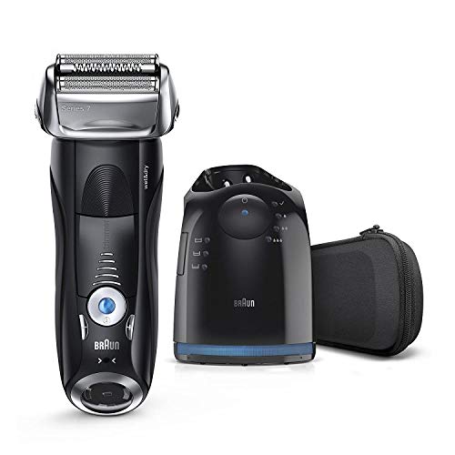 Braun Electric Razor for Men, Series 7 7880CC Electric Shaver With Precision Trimmer, Rechargeable, Wet & Dry Foil Shaver, Clean & Charge Station & Travel Case