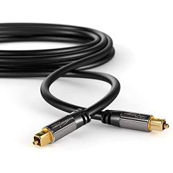 KabelDirekt – 10 feet – Optical Digital Audio Cable (Fiber Optic, TOSLINK, Male to Male, Home Theater, Gold Plated, for PlayStation/PS4 & Xbox – Pro Series)