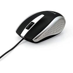 Verbatim Optical Mouse - Wired with USB Accessibility - Mac & PC Compatible - Silver