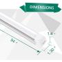SHOPLED LED Tube Light Fixture, 8FT, 90W, 6000K, Integrated Dual Row Linkable LED Shop Light Bulb Ceiling Light Wall Lamp Lighting Fixture for Garage, Shop, Warehouse, Frosted Cover, 4-Pack