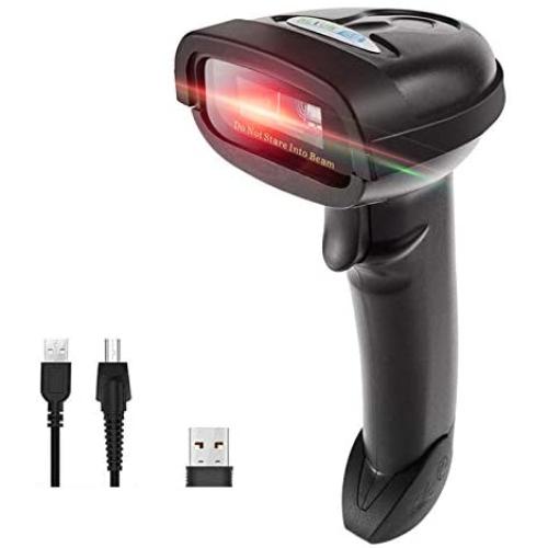 NETUM Bluetooth Barcode Scanner, Compatible with 2.4G Wireless & Bluetooth Function & Wired Connection, Connect Smart Phone, Tablet, PC, CCD Bar Code Reader Work with Windows, Mac,Android, iOS