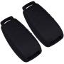 Lcyam Silicone Remote Key Fob Covers Smooth Soft Rubber Case Fits for Mercedes-Benz A220 E63S AMG E-Class GLE 350 4MATIC 2019 2020 2021 (Black Black)