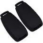 Lcyam Silicone Remote Key Fob Covers Smooth Soft Rubber Case Fits for Mercedes-Benz A220 E63S AMG E-Class GLE 350 4MATIC 2019 2020 2021 (Black Black model 2)