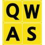 English US Large Letters Yellow Keyboard Stickers
