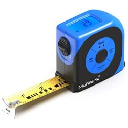 MulWark 16ft Digital Tape Measure, Large LCD Digital Display with Backlight, Feet/Inch/Metric Unit Conversion, Centerline Calculation, Inside/Outside Measurement | Measuring Tape for Construction