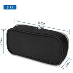 ProCase Pencil Bag Pen Case, Big Capacity Students Stationery Pouch Holder Desk Organizer with Zipper for Pens Pencils Highlighters Gel Pen Markers School Supplies Students Office Clerks –Black
