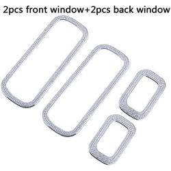 Pursuestar 4Pcs/Set Bling Bling Crystal Car Window Lift Button Frame Cover Interior Trim Sticker Decals for Mercedes Benz 2019 2020 A B Class 2020 GLB GLA CLA