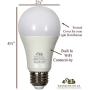 Hamilton Hills LED Smart Bulb - Alexa Certified Standard Universal A19 E26 Dimmable Lightbulb WiFi Enabled No Hub Required Color Tunable 2700K - 5000K
