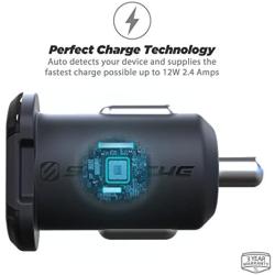 SCOSCHE USBC242M ReVolt Universal Multi Device Compact Dual Port USB Car Charger, Black