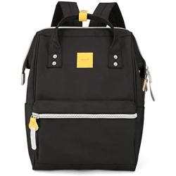 Himawari Laptop Backpack Travel Backpack With USB Charging Port Large Diaper Bag Doctor Bag School Backpack for Women&Men (1881-Black）