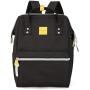 Himawari Laptop Backpack Travel Backpack With USB Charging Port Large Diaper Bag Doctor Bag School Backpack for Women&Men (1881-Black）