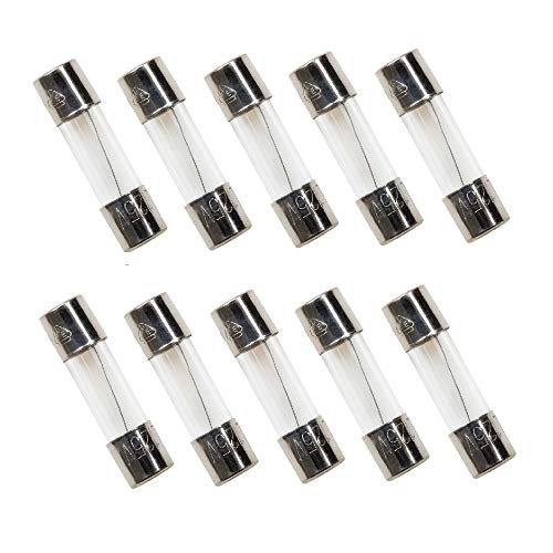 UCTRONICS 5x20mm 125V 5A Fast-Blow Cartridge Glass Fuses with Plastic Box [10 Pack]