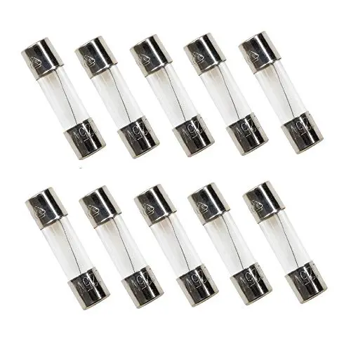 UCTRONICS 5x20mm 125V 5A Fast-Blow Cartridge Glass Fuses with Plastic Box [10 Pack]