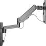 WALI Premium Dual LCD Monitor Desk Mount Fully Adjustable Gas Spring Stand for Display up to 32 inch, 17.6 lbs Capacity (GSDM002), Black