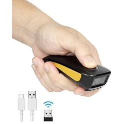 NETUM QR Code Scanner, Mini Barcode Scanner Bluetooth Compatible, Small Portable USB 1D 2D Bar Code Scanner for Inventory, 2.4G Cordless Image Reader for Tablet iPhone iPad Android iOS PC POS
