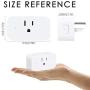 WiFi Smart Plug, LINGANZH Smart Socket Compatible with Alexa Echo Google Home, Mini WiFi Plug Timer Schedule Remote Control from Anywhere, No Hub Required