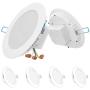 Sunco Lighting 4 Pack 6 Inch Slim LED Downlight, Integrated Junction Box, 14W=100W, 850 LM, Dimmable, 4000K Cool White, Recessed Jbox Fixture, IC Rated, Retrofit Installation - ETL & Energy Star