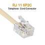 Uvital in-line DSL Filter Splitter/in-line DSL Filter RJ11 6P2C Male to 2 Female Telephone Modem ADSL Splitter Filter (Cream, 4 Pack)