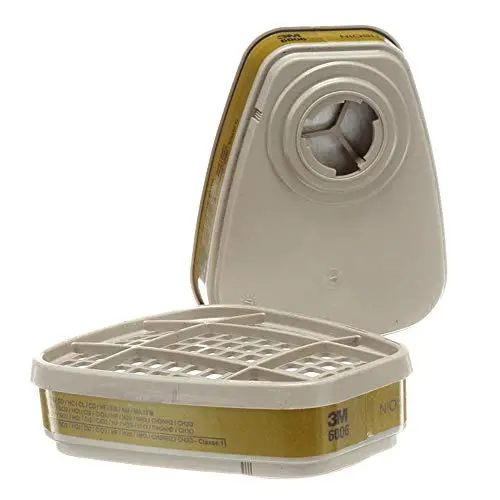 3M Respirator Cartridge 6006, 1 Pair, Helps Protect Against Organic Vapors, Acid Gases, Ammonia, Methylamine or Formaldehyde 3M Respirator Cartridge 6006, 1 Pair, Helps Protect Against Organic Vapors, Acid Gases, Ammonia, Methylamine or Formaldehyde