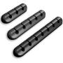 YUERSEAK Cable Clips Cord Organizer Cable Management, Adhesive Wire Cord Holder for Computer Power Cords,USB Charging Cables, Mouse Cable, Desk PC, Office Home Car - 7, 5,3 Slots Black, 3 Packs