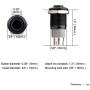 Ulincos Latching Push Button Switch U16F2 1NO1NC SPDT ON/OFF Black Shell with Green LED Ring Suitable for 16mm 5/8'' Mounting Hole (Green)