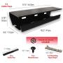 Under Desk Cable Management Tray (Pack of 2), Black, 2 Mounting Options Tape/Screws, Organizer Rack for Cords/Wires/Power Strip/Power Bricks, Built Sturdy and Wide to Fit All Your Under Desk Clutter
