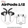 EarBuddyz Ultra Ear Hooks and Covers Compatible with Apple AirPods 1 & AirPods 2 or EarPods Featuring Bass Enhancement Technology (Medium, Black) EarBuddyz Ultra Ear Hooks and Covers Compatible with Apple AirPods 1 & AirPods 2 or EarPods Featuring Bass Enhancement Technology (Medium, Black)