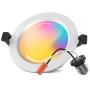 FVTLED 15W 6 inch Smart LED Recessed Downlight, Bluetooth Mesh Retrofit 1200LM 2700K-6500K Dimmable RGBWC Multicolor Color 5 in 1 Ceiling Spotlight Can Light (1pcs)