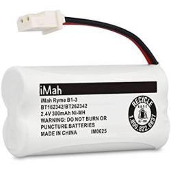 iMah BT162342/BT262342 2.4V 300mAh Ni-MH Cordless Phone Batteries Compatible with VTech CS6719 CS6409 CS6419 CS6429 CS80100 AT&T CL81101 EL5210 EL52400 Handset Telephone, Pack of 2