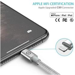 Syncwire iPhone Charger Lightning Cable 6ft [Upgraded Apple C89 MFI Certified] Nylon-Braided High-Speed Charging&Sync Cord for iPhone 12 Mini 11 Pro Xs Max XR X 8 7 6 6s Plus SE 5S 5C 5, iPad, iPod