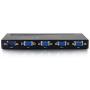C2G 29551 4-Port VGA (UXGA) Monitor Splitter/Extender, TAA Compliant, Black